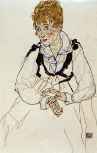  Egon Schiele Frau Schiele - Art Print