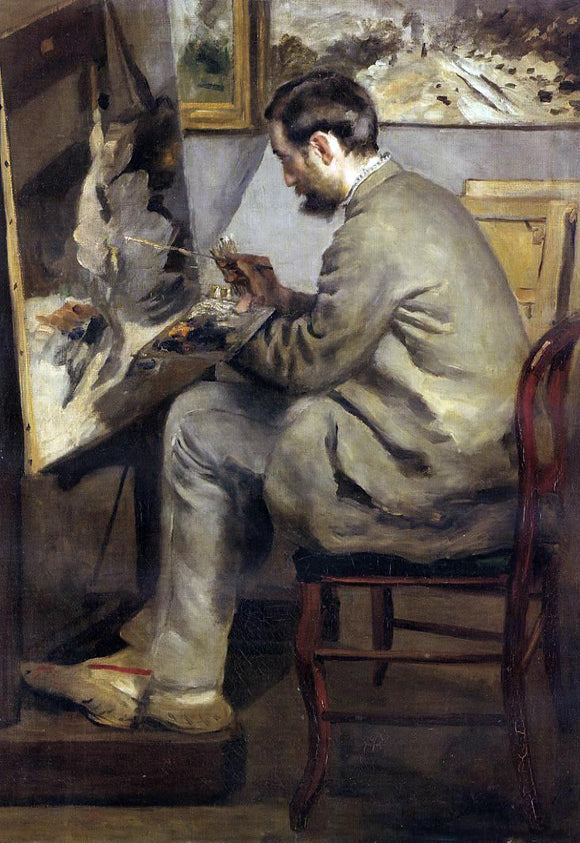  Pierre Auguste Renoir Frederic Bazille Painting 'The Heron' - Art Print