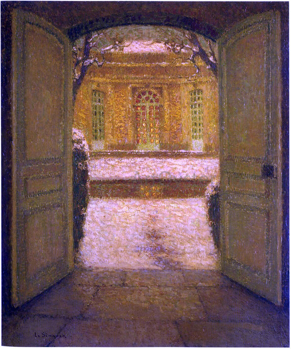  Henri Le Sidaner French Pavillion at Versailles in Snow - Art Print