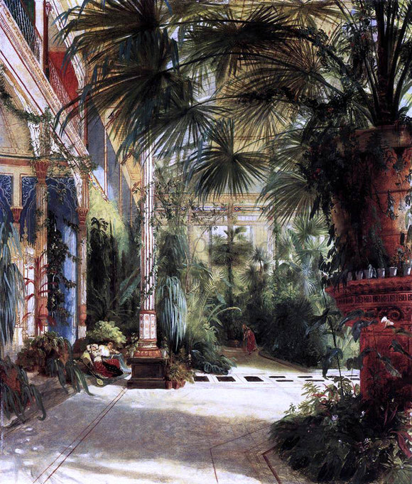  Carl Blechen Friedrich Wilhelm III's Palm Court - Art Print