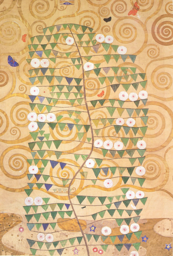  Gustav Klimt Frieze of the Villa Stoclet in Brussels Right Part of the Tree of Life - Art Print