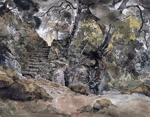  Ernst Fries From the Park of the Villa Chigi in Ariccia - Art Print