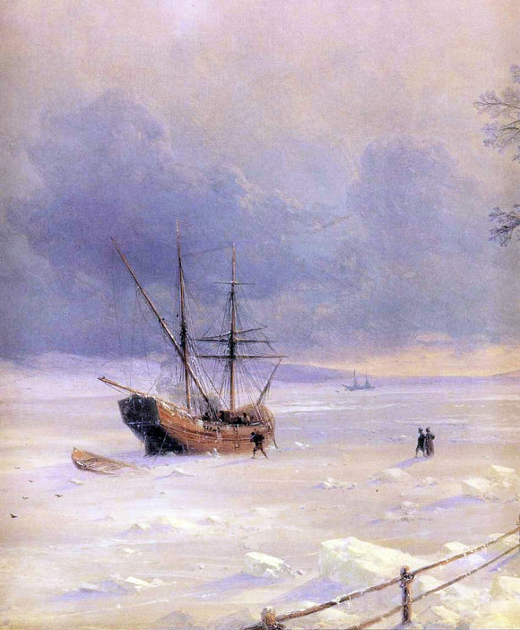  Ivan Constantinovich Aivazovsky Frozen Bosphorus Under Snow (detail) - Art Print