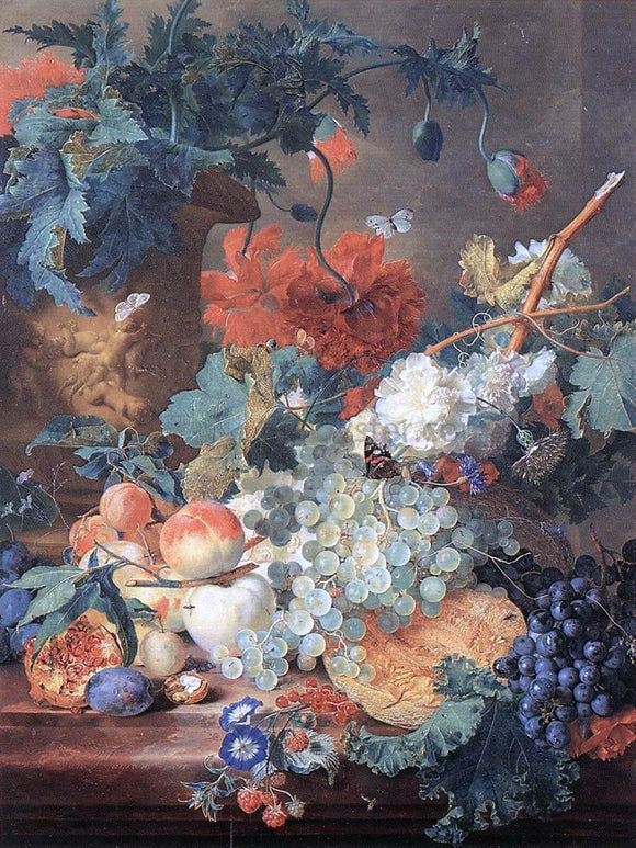  Jan Van Huysum Fruit and Flowers - Art Print