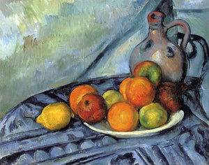  Paul Cezanne Fruit and Jug on a Table - Art Print