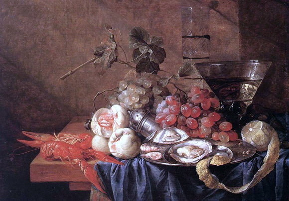  Jan Davidsz De Heem Fruit and Seafood - Art Print