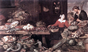  Frans Snyders Fruit and Vegetable Stall - Art Print