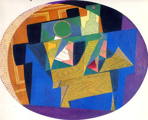  Juan Gris Fruit Bowl with Bottle - Art Print