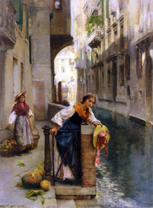  David Roberts Fruit Sellers from the Islands, Venice - Art Print