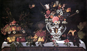  Master of Hartford Still-life Fruit Still-Life with a Vase of Flowers - Art Print