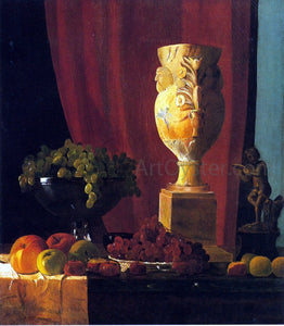  John Frederick Peto Fruit, Vase and Statuette - Art Print