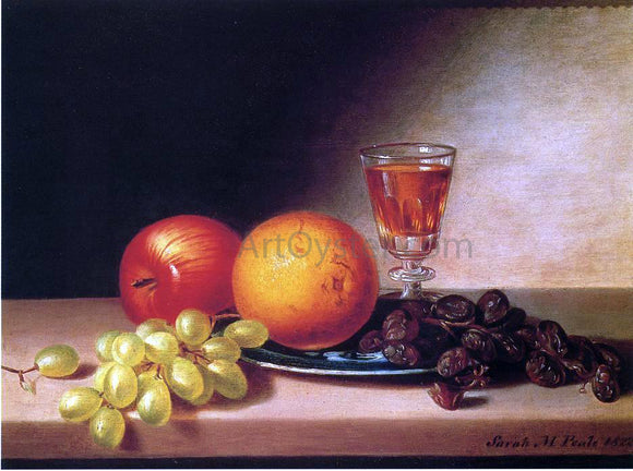  Sarah Miriam Peale Fruits and Wine - Art Print