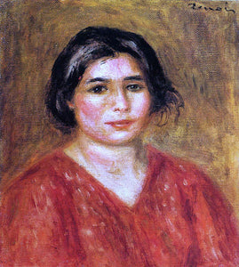  Pierre Auguste Renoir Gabrielle in a Red Blouse - Art Print