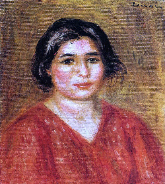  Pierre Auguste Renoir Gabrielle in a Red Blouse - Art Print
