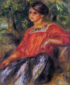  Pierre Auguste Renoir Gabrielle in the Garden at Cagnes - Art Print