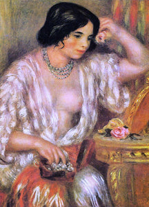  Pierre Auguste Renoir Gabrielle Wearing Jewelry - Art Print