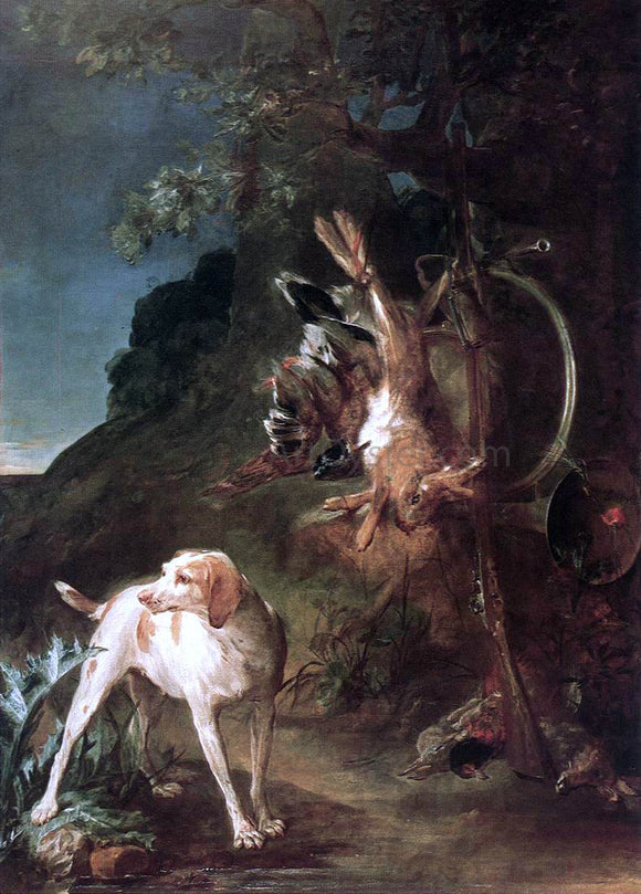  Jean-Baptiste-Simeon Chardin Game Still-Life with Hunting Dog - Art Print