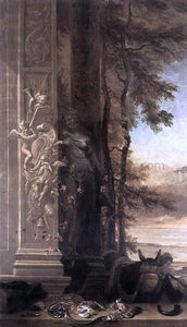  Jan Weenix Game Still-Life with Statue of Diana - Art Print
