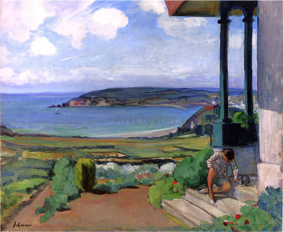  Henri Lebasque Garden by the Bay of Morgat - Art Print