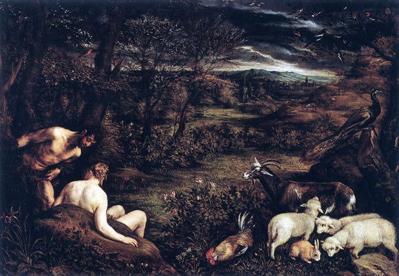  Jacopo Bassano Garden of Eden - Art Print