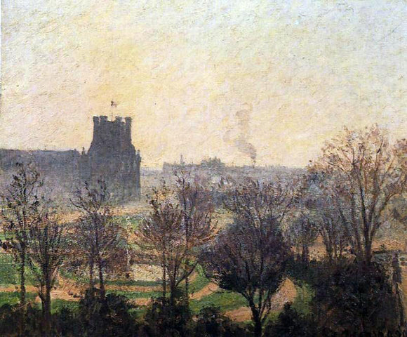  Camille Pissarro Garden of the Louvre: Fog Effect - Art Print