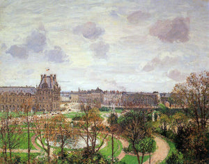  Camille Pissarro Garden of the Louvre: Morning, Grey Weather - Art Print
