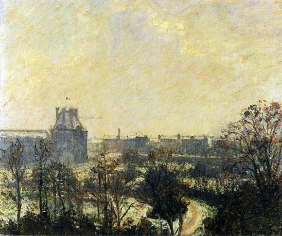  Camille Pissarro Garden of the Louvre: Snow Effect - Art Print