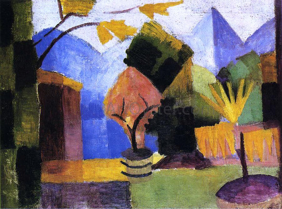  August Macke Garden on Lake of Thun - Art Print