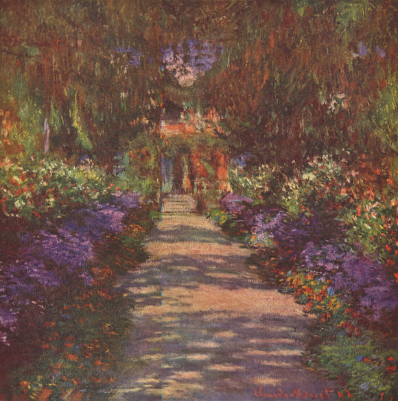  Claude Oscar Monet Garden Path - Art Print