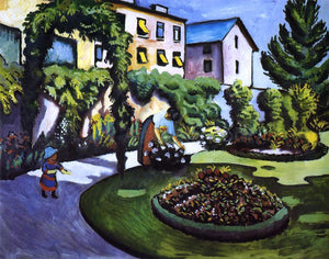  August Macke Garden Picture (also known as The Macke's Garden in Bonn) - Art Print