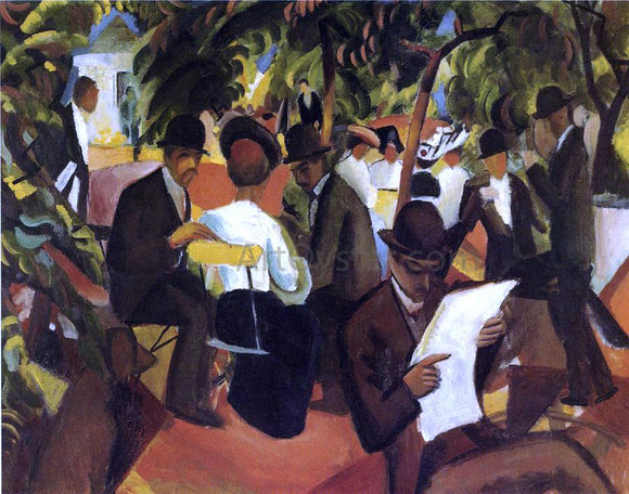  August Macke Garden Restaurant - Art Print