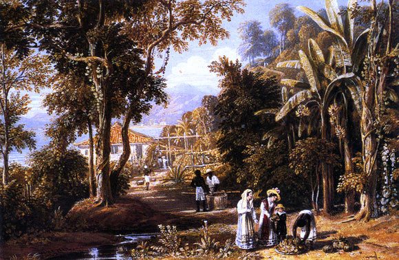  William Havell Garden Scene On The Broganza Shore, Rio De Janeiro - Art Print