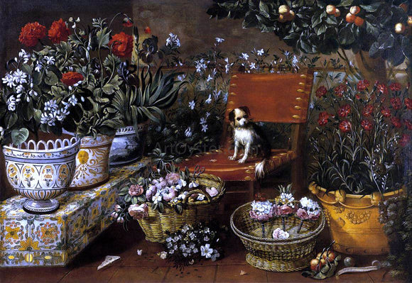  Tomas Hiepes Garden View with a Dog - Art Print