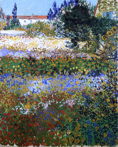  Vincent Van Gogh Garden with Flowers - Art Print