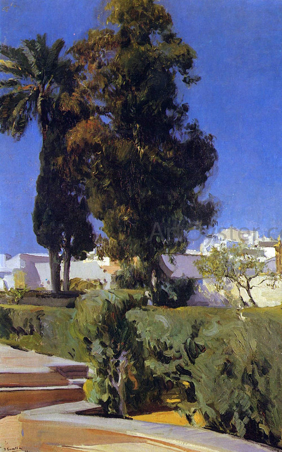  Joaquin Sorolla Y Bastida Gardens of the Alcazar - Art Print