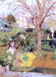  Joaquin Sorolla Y Bastida Gardens of the Alcazar of Seville in Wintertime - Art Print