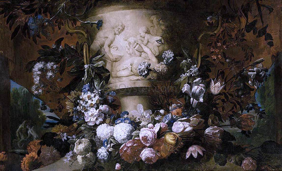  The Younger Gaspar Pieter Verbruggen Garland of Flowers - Art Print