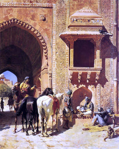  Edwin Lord Weeks Gate of the Fortress at Agra, India - Art Print
