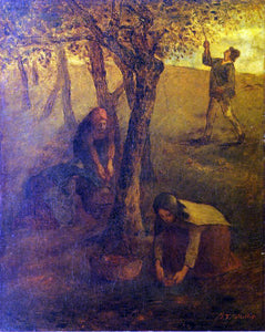  Jean-Francois Millet Gathering Apples - Art Print