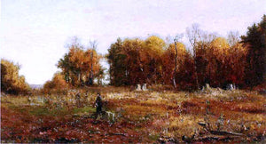  Jervis McEntee Gathering Autumn Leaves - Art Print