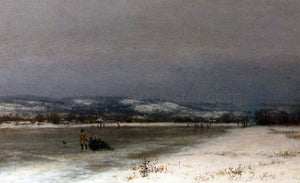  Jervis McEntee Gathering Christmas Finery at Roundout, New Jersey - Art Print