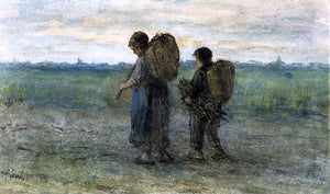  Jozef Israels Gathering Faggots - Art Print