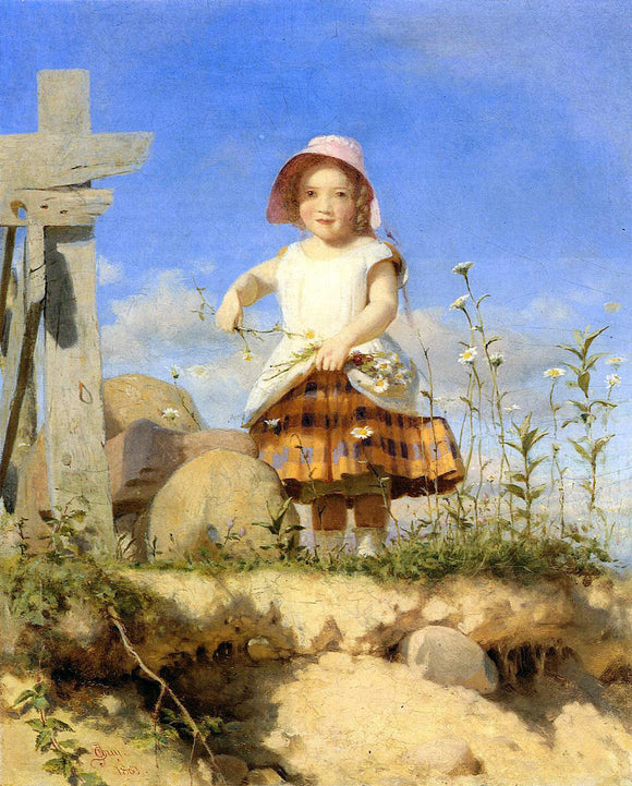  Seymour Joseph Guy Gathering Flowers - Art Print
