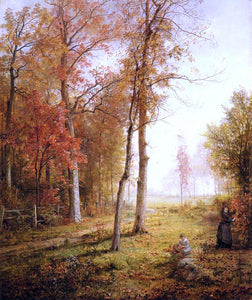  William Trost Richards Gathering Leaves - Art Print