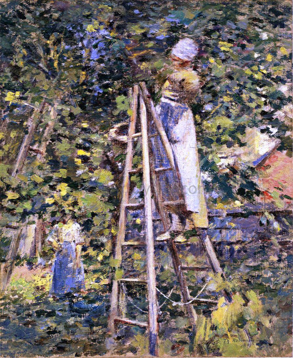  Theodore Robinson Gathering Plums - Art Print