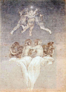  Philipp Otto Runge Genii on a Lily - Art Print