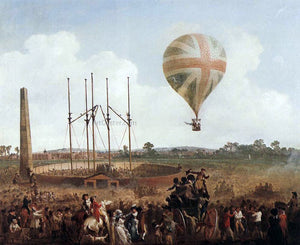  Julius Caesar Ibbetson George Biggins' Ascent in Lunardi' Balloon - Art Print