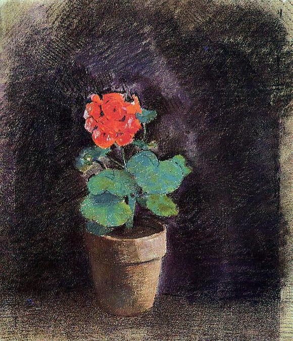  Odilon Redon Geranium - Art Print