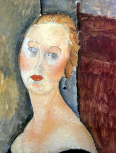  Amedeo Modigliani Germaine Survage with Earrings - Art Print
