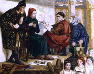  Dante Gabriel Rossetti Giotto Painting the Portrait of Dante - Art Print